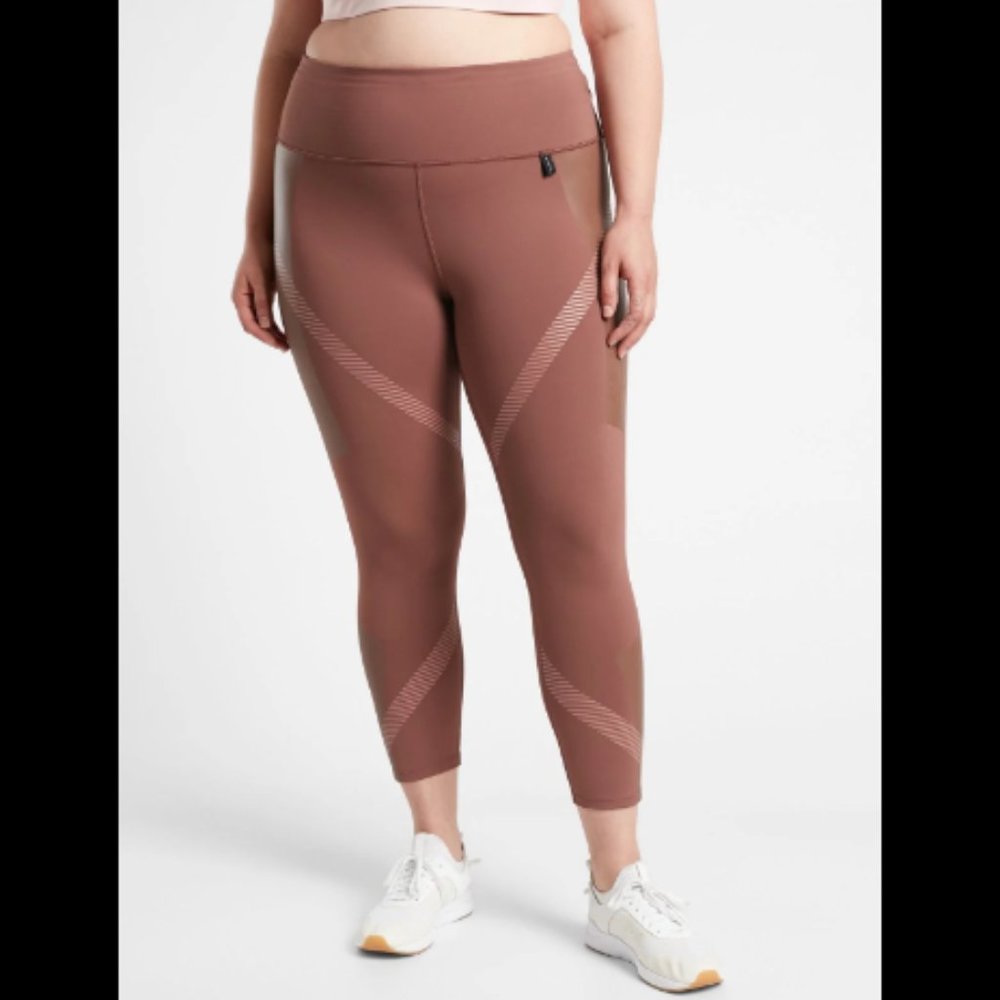 NWT Athleta Allyson Felix 3X Hearth Rose /Palermo Pink Legend 7/8 Tight Legging